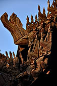 Myanmar - Mandalay, Shwe In Bin Kyaung a wonderful example of the Burmese unique teak architecture and wood-carving art. 